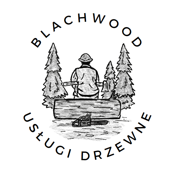 Logo Firmy Blachwood czarno białe